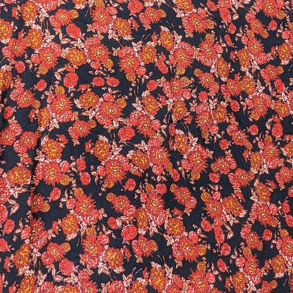 Free People Provence Floral Retro Bohemian Mini Dress CP Sleeve Flower Pattern - Picture 6 of 7